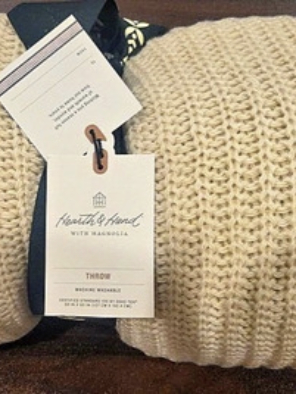 Heart & Hand with Magnolia 50" x 60" 3 Knit Value Throw Blanket Oatmeal Knit